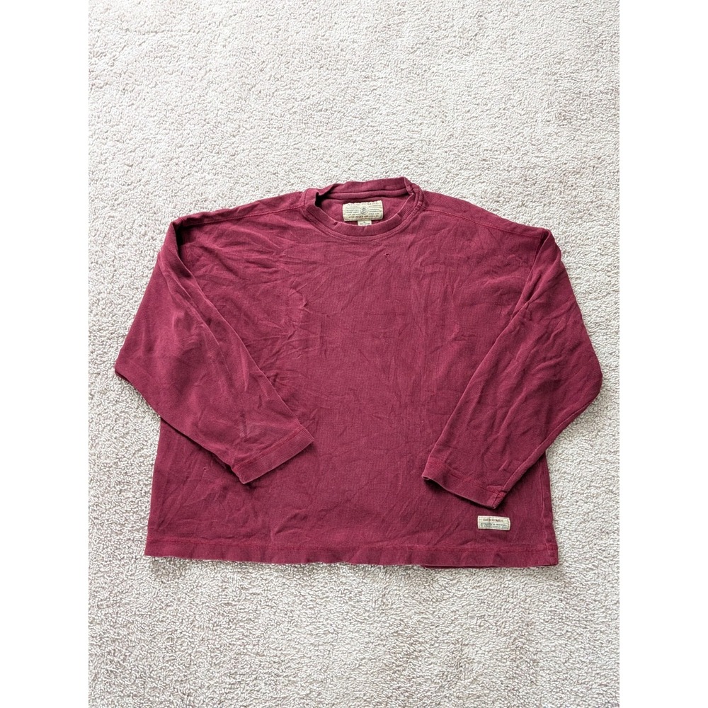 Abercrombie & Fitch Waffle Knit Thermal Long-Sleeve Crewneck Mens XL 90s Y2K